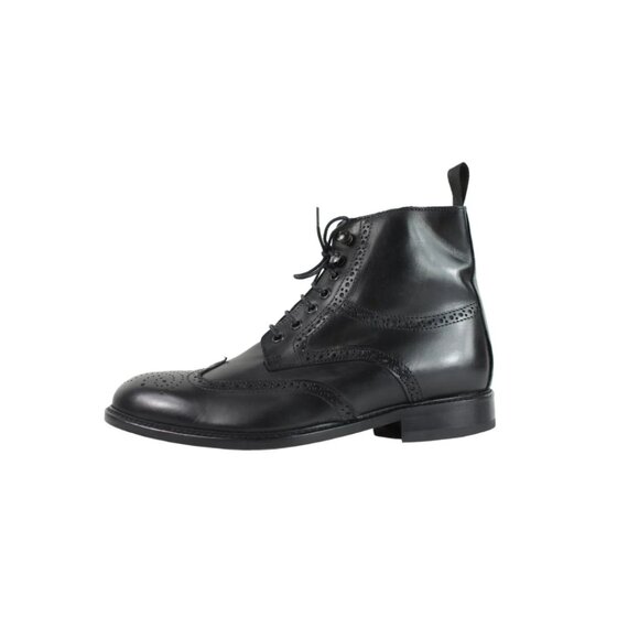 Cesare Men Black Dress Boots